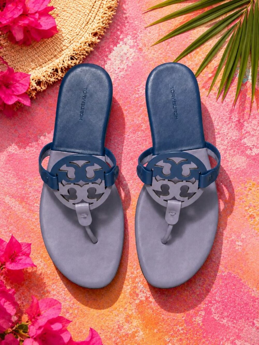 LIKE NEW Limited Edition Tory Burch Colorblock Soft Miller Sandals